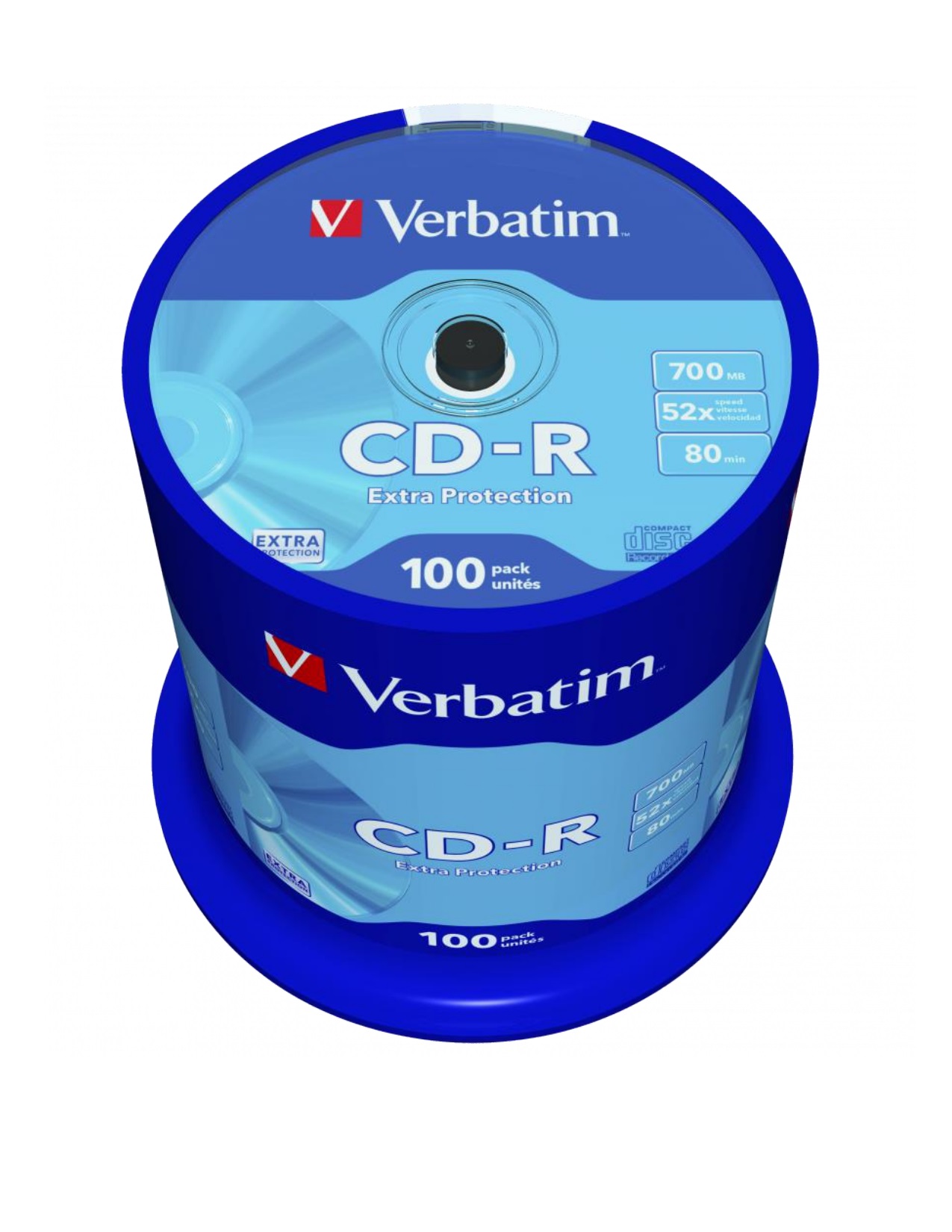 Диск Verbatim CD-R 700MB 52X EXTRA PROTECTION SURFACE Spindle 100 шт (43411)